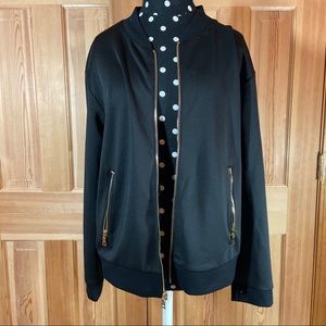 2/$10 Black Bomber Jacket w/ Gold Detailing